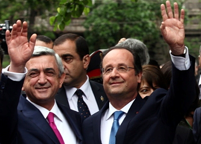 В Ереване в присутствии президентов Армении и Франции открыт сквер Мисака Манушяна