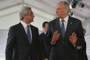 Серж Саргсян встретился с президентом Латвии Андрисом Берзиньшем