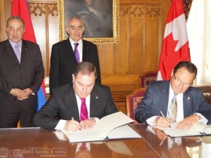 Парламентские группы дружбы Армении и Канады подписали Совместную декларацию