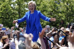 Хиллари Клинтон впервые выступила как кандидат в президенты на острове Рузвельта в Нью-Йорке