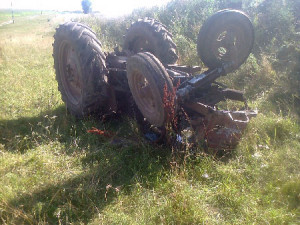 В Спитаке перевернулся трактор – водитель погиб