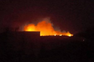 Крупный пожар на прилегающей к Цицернакаберду территории