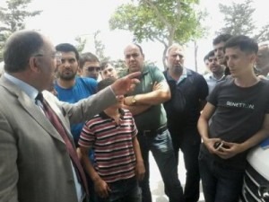 Акция протеста у резиденции Алиева