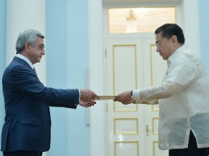 Новый посол Филиппины вручил верительные грамоты Сержу Саргсяну