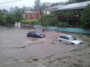 В грузинском городе Поти опять произошло наводнение