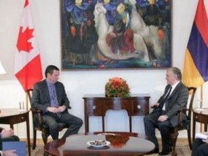 Главы МИД Армении и Канады обсудили вопросы активизации сотрудничества