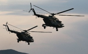 Российские вертолеты приступили к полетам в горах Армении