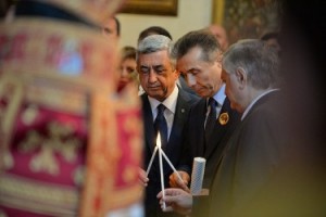 Президент Армении принял участие в церемонии переосвящения церкви «Сурб Геворк» в Тбилиси