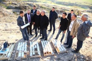 Президент Саакян посетил месторождение мраморизированного известняка в Аскеранском районе