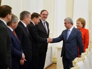 Президент Армении и председатель Совета Федераций ФС РФ обсудили вопросы сотрудничества