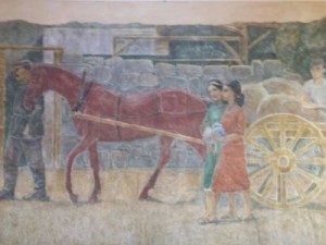В Гюмри восстановлена фреска Рафаэля Атояна «На пути к мельнице»