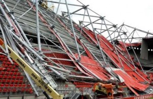 В Азербайджане обрушилась крыша нового стадиона