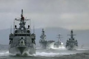 Более 20 кораблей Каспийской флотилии ВМФ России вышли в море на учения