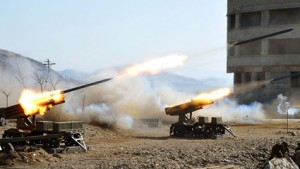 Сирийская армия отвечает на ракетные удары турок