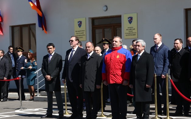 Серж Саргсян и Владимир Пучков присутствовали на открытии Российско-армянского центрa гуманитарного реагирования