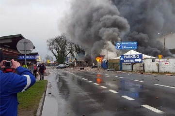 На границе Польши и Германии произошел мощный взрыв