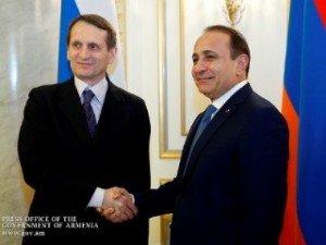 Премьер-министр Армении принял спикера Госдумы России