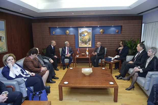 Президент Армении провел встречу с председателем Палаты представителей Кипра