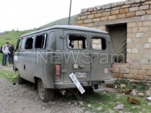 Азербайджанские агрессоры обстреляли из танка машину Скорой помощи в НКР