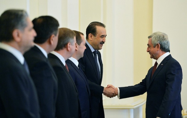 Президент Саргсян принял членов Евразийского межправительственного совета