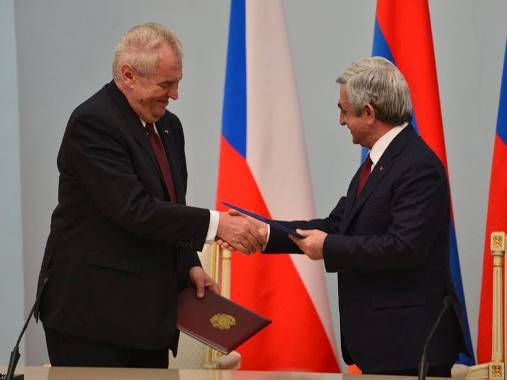 Президент Армении: Развитие экономических отношений с Чехией является приоритетом в двустороннем сотрудничестве