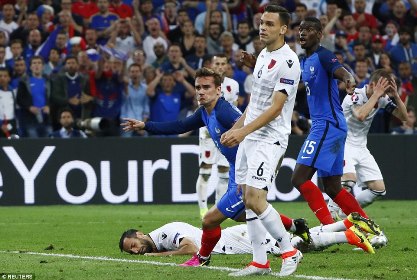 Евро-2016: Франция - Исландия - 4:0 (после первого тайма)