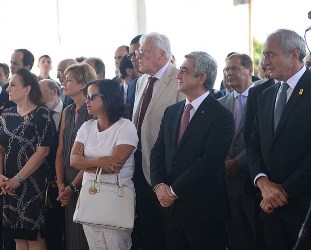 Серж Саргсян принял участие в церемонии закладки здания посольства Армении в Бразилии