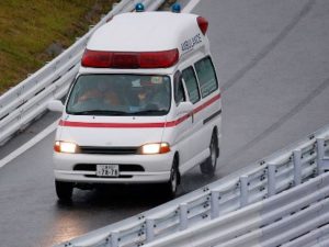 В Японии грузовик врезался в колонну людей