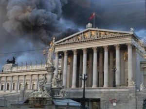 Пожар в здании парламента Австрии