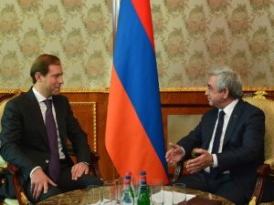Президент Армении и министр промышленности и торговли России обсудили вопросы по укреплению торгово-экономических связе