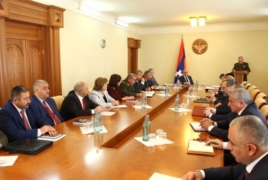 Президент Саакян обсудил вопросы военного строительства на заседании Совета безопасности