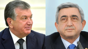 Серж Саргсян поздравил Шавката Мирзиёева с победой на выборах президента Узбекистана