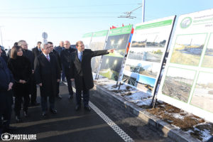 Президент Саргсян ознакомился с масштабным строительством объездной дороги Еревана