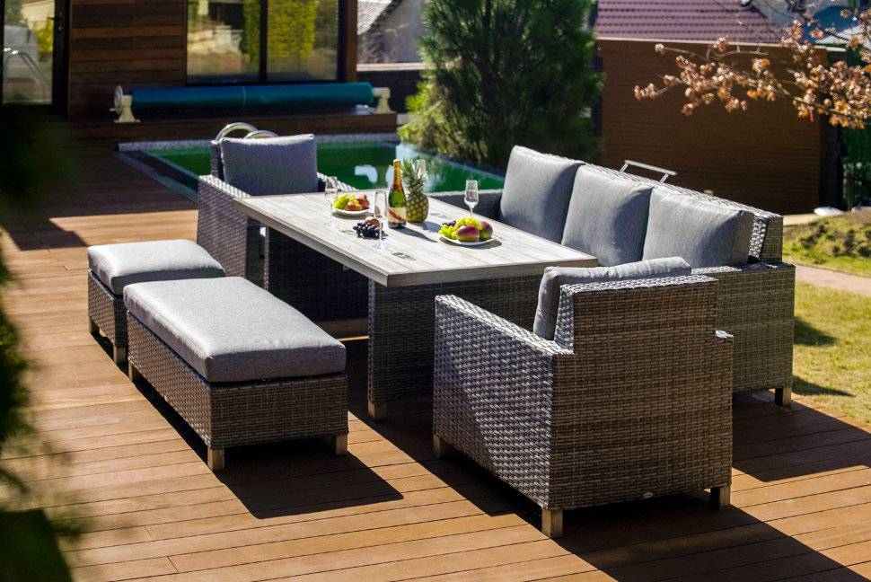 Где уместно использование мебели из искусственного ротанга