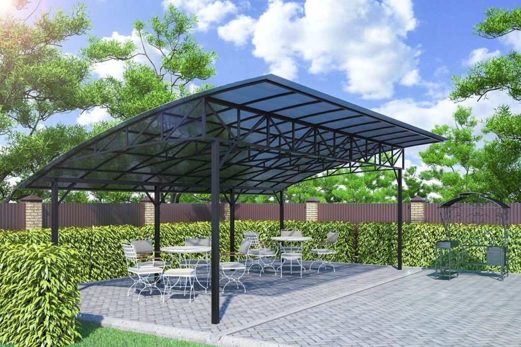 Преимущества навесов из поликарбоната.