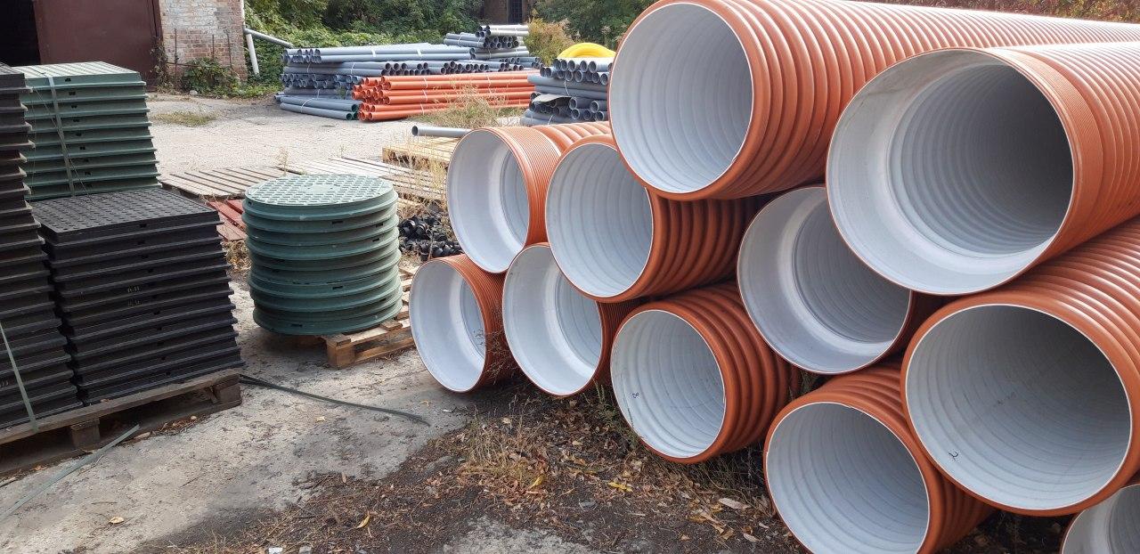 Где применяется гофрированная канализационная труба диаметром 300 мм