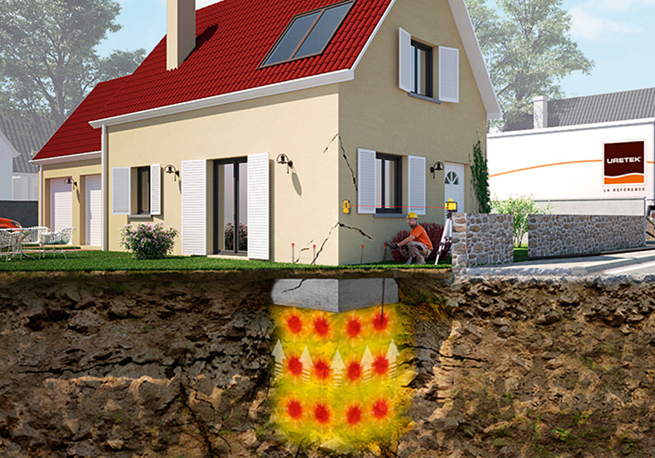 Как выполняется выравнивание и восстановление фундамента и стен зданий