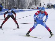 Российские биатлонисты завоевали золото в смешанной эстафете на этапе Кубка мира