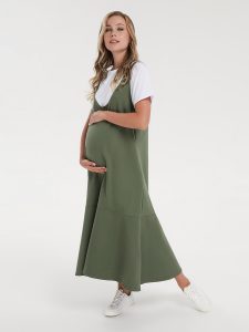 Выбираем длинное платье для беременной