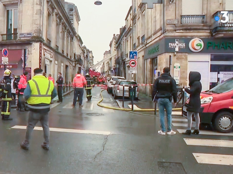В центре Бордо произошел сильный взрыв