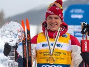 Большунову вручили большой «Хрустальный глобус» под гимн России