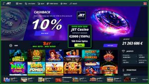 Онлайн казино Jet Casino – яркие эмоции гарантированы каждому