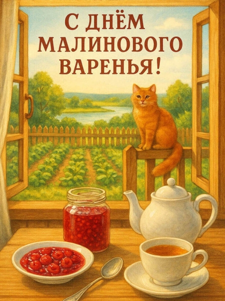 Открытки и поздравления на День малинового варенья